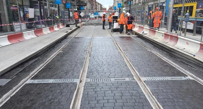 Commercial Concrete Solutions for the Luas Tram line in O'Connell Street Dublin