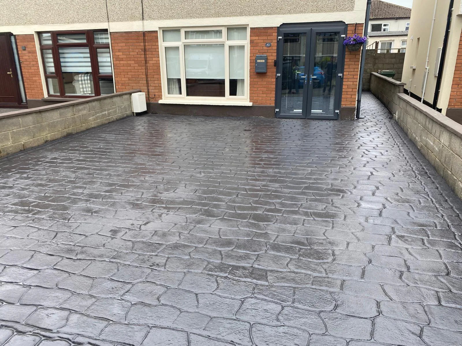 Concrete Sealing a stamped Concrete Driveway in Finglas by Concrete Driveways Dublin