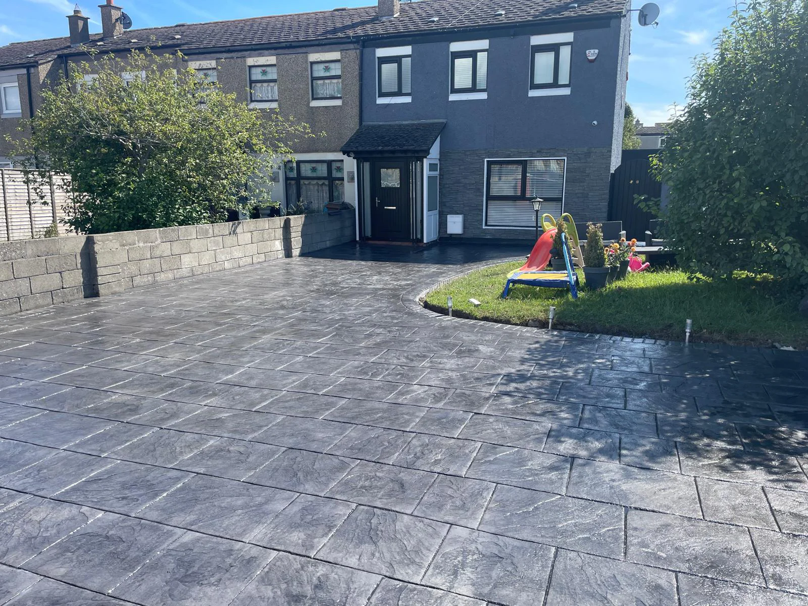 Concrete Sealing imprinted Conrete Driveway in Swords by Concrete Driveways Dublin