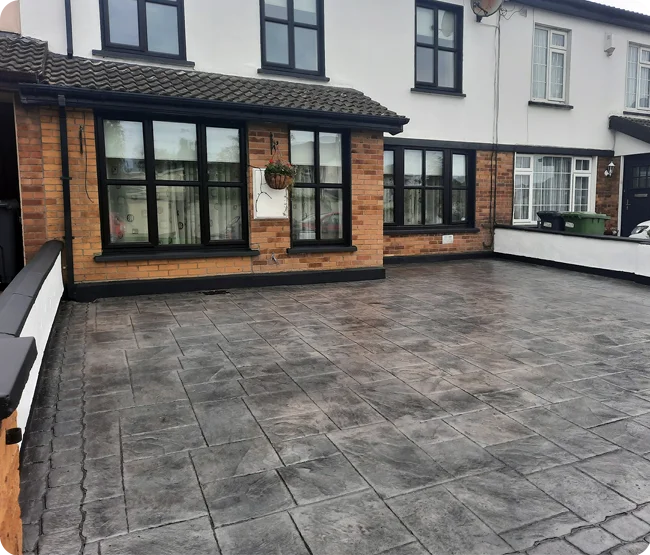 Imprinted concrete driveway in Tallaght by Concrete Driveways Dublin