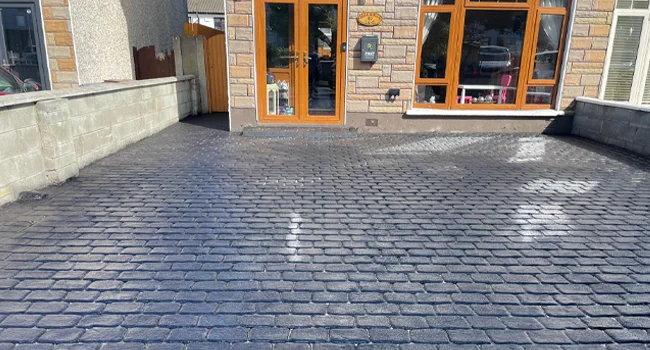 Soft Cobble Stamped Concrete Driveway in Finglas by Concrete Driveways Dublin