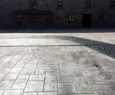 Commercial Concrete Paving at the courtyard hotel by Concrete Driveways Dublin