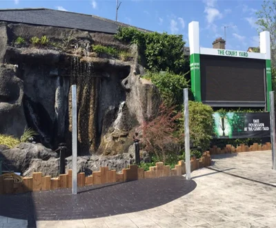 Commercial Concrete Project at the courtyard hotel by Concrete Driveways Dublin