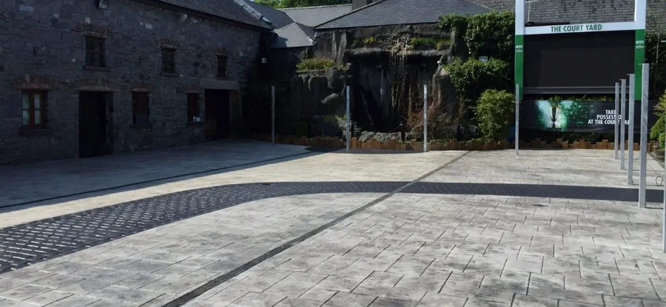 Commercial Imprinted Concrete at the courtyard hotel by Concrete Driveways Dublin
