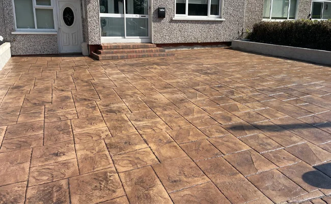 Stamped concrete driveway in Balbriggan by Concrete Driveways Dublin
