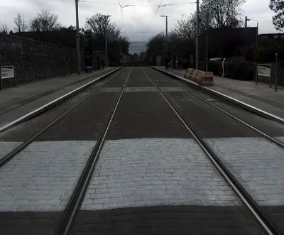 Commercial Imprinted Concrete on the luas green line by Concrete Driveways Dublin